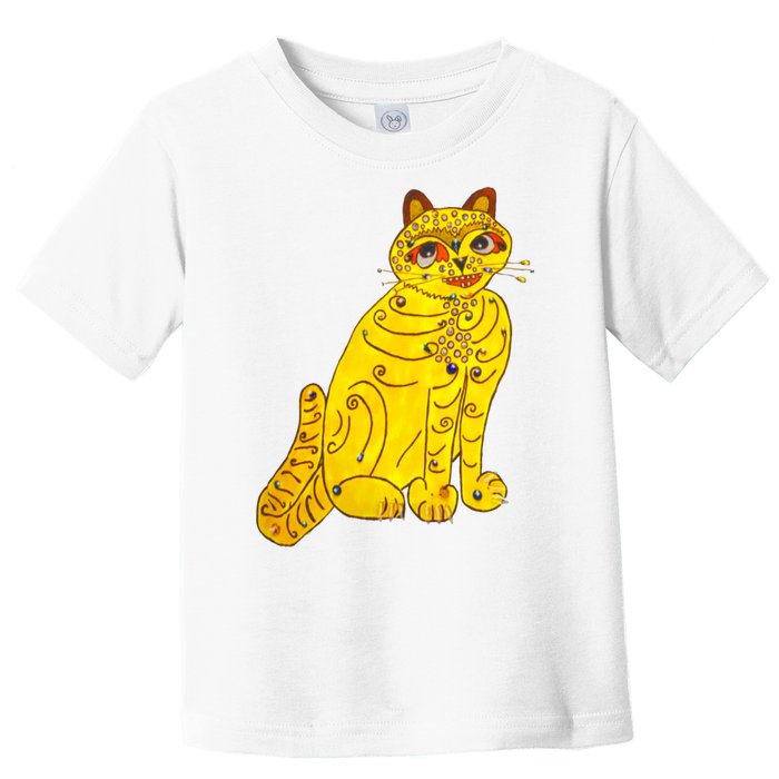 Funny Abba Yellow Cat Toddler T-Shirt