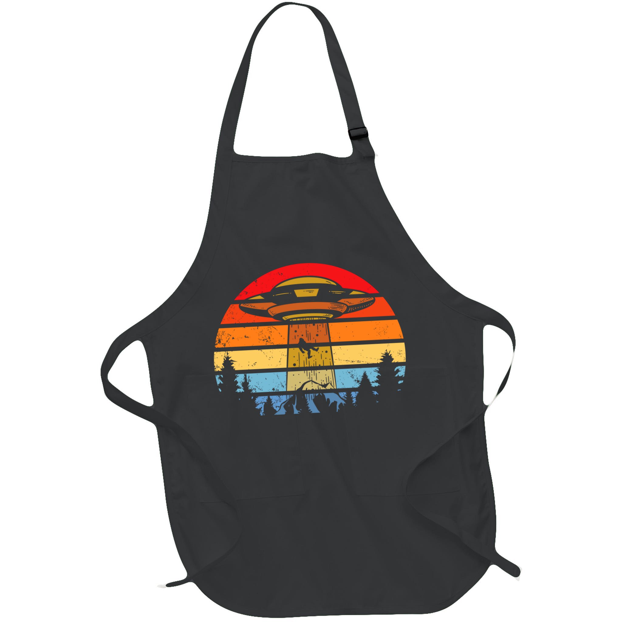 Funny Alien Yeti Bigfoot UFO Plus Size Apron