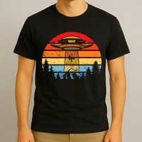 Funny Alien Yeti Bigfoot UFO Plus Size T-Shirt