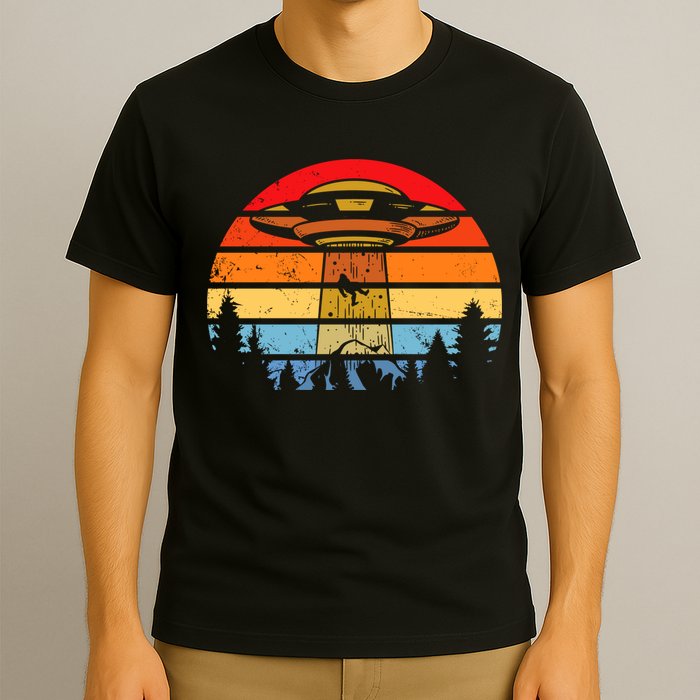 Funny Alien Yeti Bigfoot UFO Plus Size T-Shirt