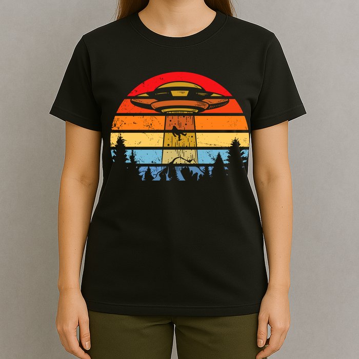 Funny Alien Yeti Bigfoot UFO Plus Size T-Shirt