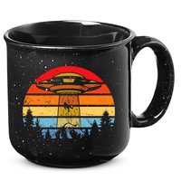 Funny Alien Yeti Bigfoot UFO Plus Size 15oz Campfire Ceramic Mug