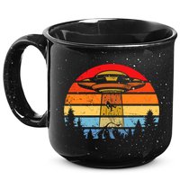 Funny Alien Yeti Bigfoot UFO Plus Size 15oz Campfire Ceramic Mug