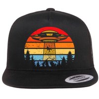 Funny Alien Yeti Bigfoot UFO Plus Size Flat Bill Trucker Hat