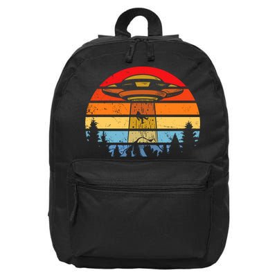 Funny Alien Yeti Bigfoot UFO Plus Size 16 in Basic Backpack