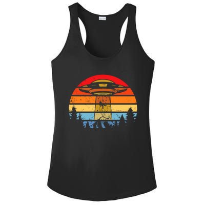 Funny Alien Yeti Bigfoot UFO Plus Size Ladies PosiCharge Competitor Racerback Tank