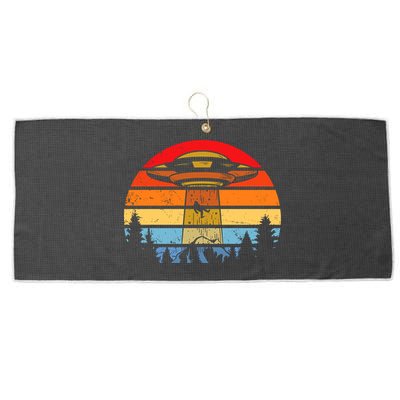 Funny Alien Yeti Bigfoot UFO Plus Size Large Microfiber Waffle Golf Towel