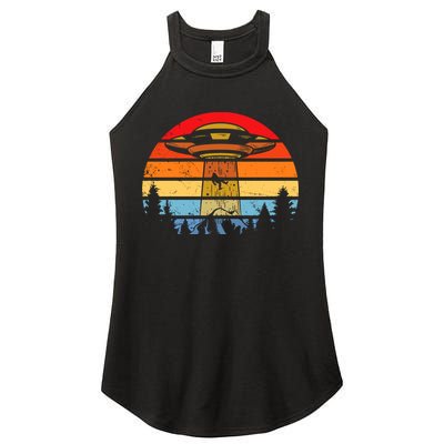 Funny Alien Yeti Bigfoot UFO Plus Size Women's Perfect Tri Rocker Tank