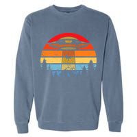 Funny Alien Yeti Bigfoot UFO Plus Size Garment-Dyed Sweatshirt