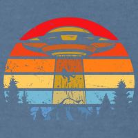 Funny Alien Yeti Bigfoot UFO Plus Size Garment-Dyed Sweatshirt