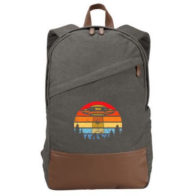 Funny Alien Yeti Bigfoot UFO Plus Size Cotton Canvas Backpack