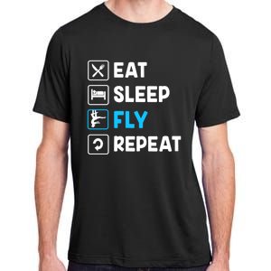 Funny Aerial Yoga Eat Sleep Fly Repeat Gift Adult ChromaSoft Performance T-Shirt