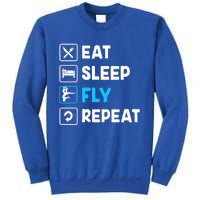 Funny Aerial Yoga Eat Sleep Fly Repeat Gift Sweatshirt