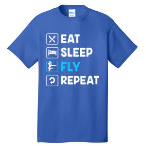 Funny Aerial Yoga Eat Sleep Fly Repeat Gift Tall T-Shirt