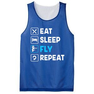 Funny Aerial Yoga Eat Sleep Fly Repeat Gift Mesh Reversible Basketball Jersey Tank