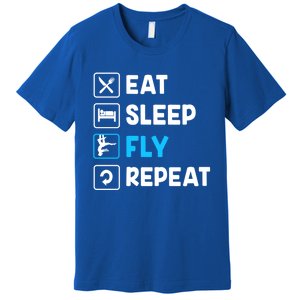 Funny Aerial Yoga Eat Sleep Fly Repeat Gift Premium T-Shirt