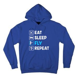 Funny Aerial Yoga Eat Sleep Fly Repeat Gift Tall Hoodie