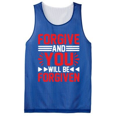 Forgive And You Will Be Forgiven Gift Mesh Reversible Basketball Jersey Tank