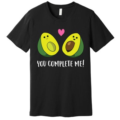 Funny Avocado You Complete Me Cute Avocado Premium T-Shirt