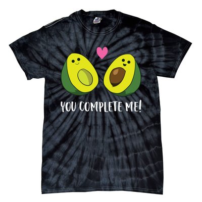 Funny Avocado You Complete Me Cute Avocado Tie-Dye T-Shirt