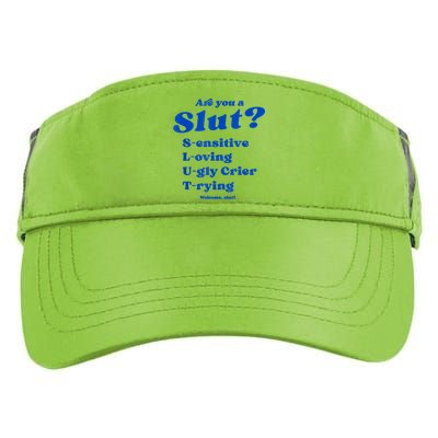 Funny Are You A Slut Sensitive Loving Trying Funny Are You A Slut Costume Adult Drive Performance Visor