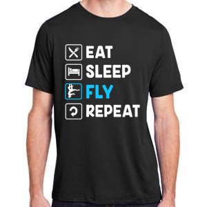 Funny Aerial Yoga Eat Sleep Fly Repeat Gift Adult ChromaSoft Performance T-Shirt