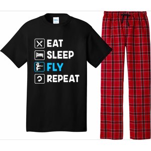 Funny Aerial Yoga Eat Sleep Fly Repeat Gift Pajama Set