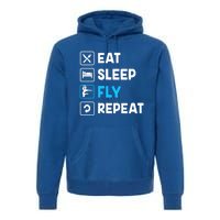 Funny Aerial Yoga Eat Sleep Fly Repeat Gift Premium Hoodie