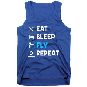 Funny Aerial Yoga Eat Sleep Fly Repeat Gift Tank Top