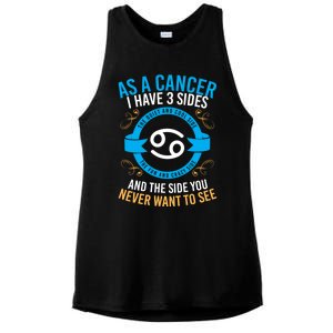 Funny Astrology Zodiac Sign Cancer Gift Ladies PosiCharge Tri-Blend Wicking Tank