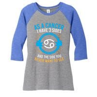 Funny Astrology Zodiac Sign Cancer Gift Women's Tri-Blend 3/4-Sleeve Raglan Shirt