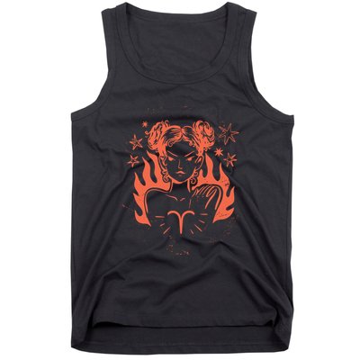Female Aries Zodiac Tank Top