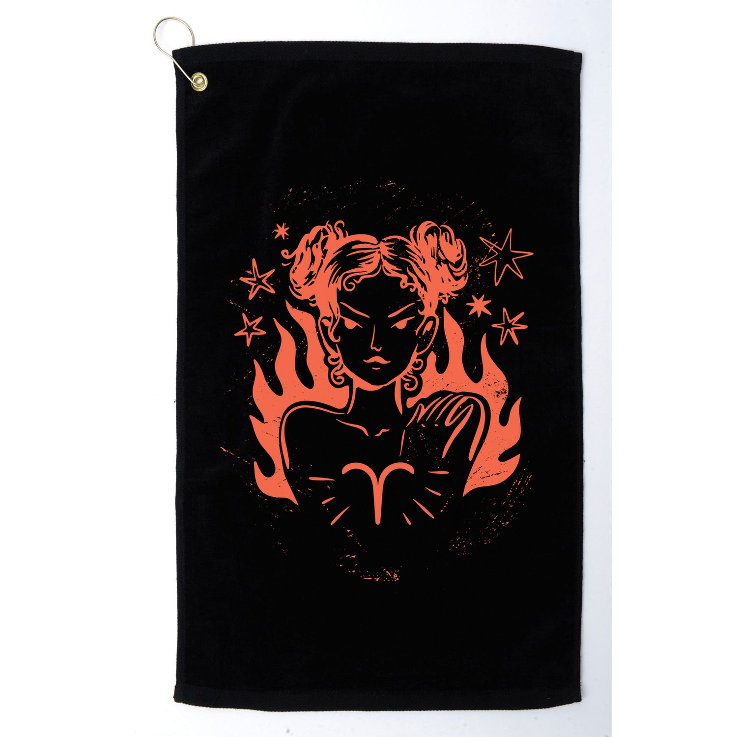 Female Aries Zodiac Golf Towel