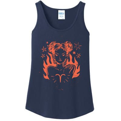 Female Aries Zodiac Ladies Essential Tank