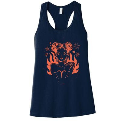 Female Aries Zodiac Women's Racerback Tank