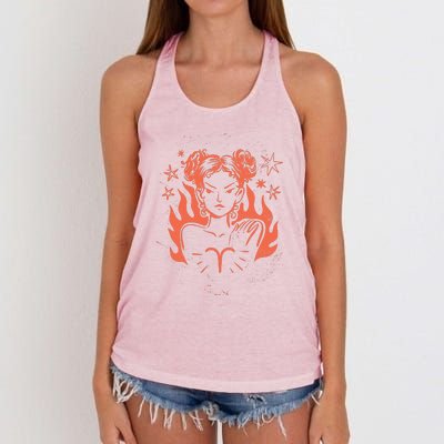 Female Aries Zodiac Women's Knotted Racerback Tank