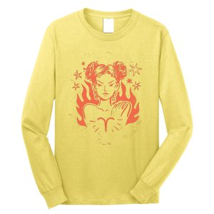 Female Aries Zodiac Long Sleeve Shirt