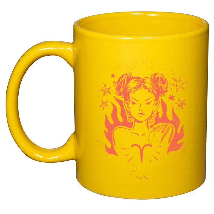 Female Aries Zodiac 11oz C Handle Ceramic Mug