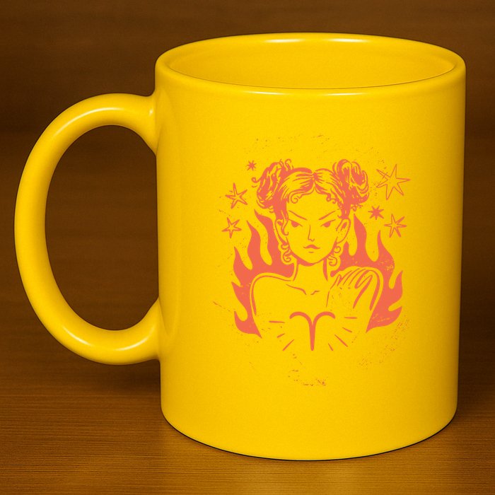 Female Aries Zodiac 11oz C Handle Ceramic Mug