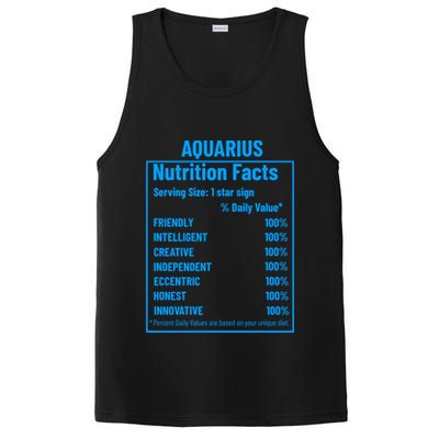 Funny Aquarius Zodiac Sign Nutrition Facts Quariuses Gift PosiCharge Competitor Tank