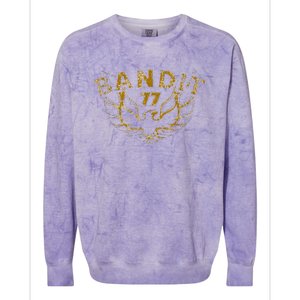 Funny Bandit 1977 Family Distressed Colorblast Crewneck Sweatshirt