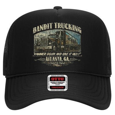 Funny Bandit 1977 Family Distressed High Crown Mesh Back Trucker Hat