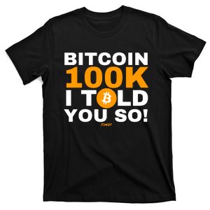 Fomo21 Bitcoin 100k I Told You So T-Shirt