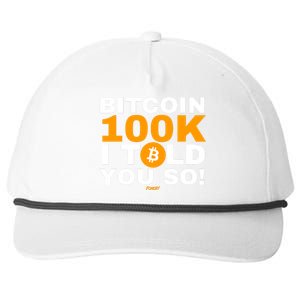 Fomo21 Bitcoin 100k I Told You So Snapback Five-Panel Rope Hat