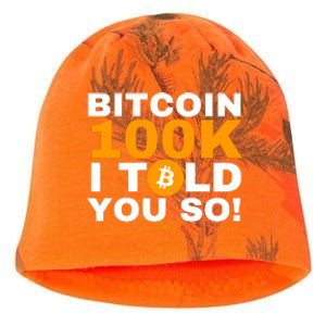 Fomo21 Bitcoin 100k I Told You So Kati - Camo Knit Beanie