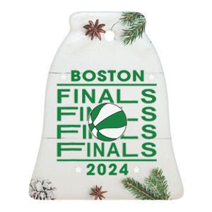 Finals Boston 2024 Designs Ceramic Bell Ornament