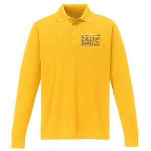 Fuckem Both 24 America Can Do Better Than This Performance Long Sleeve Polo