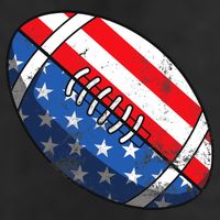 Football Ball 4th Of July Boy American Flag 7 Panel Mesh Trucker Snapback Hat