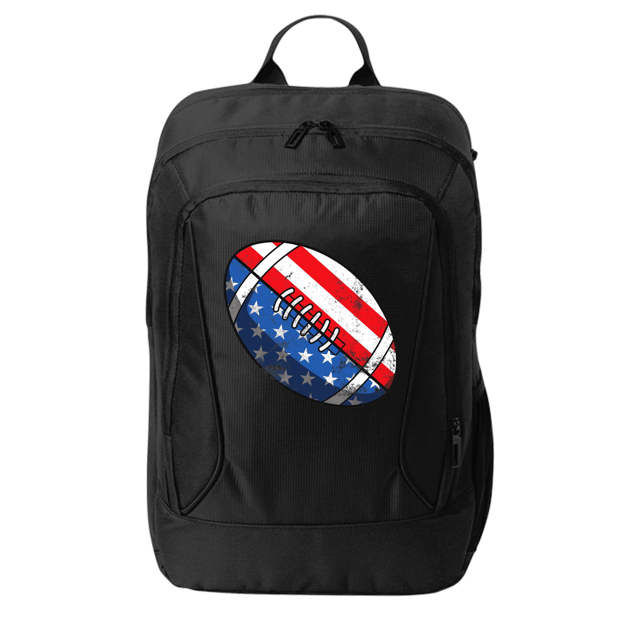 Football Ball 4th Of July Boy American Flag City Backpack