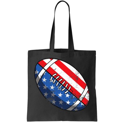 Football Ball 4th Of July Boy American Flag Tote Bag